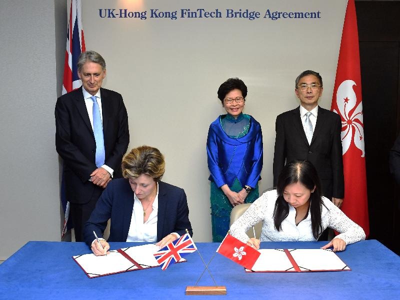 HK signs fintech co-operation agreement with the UK